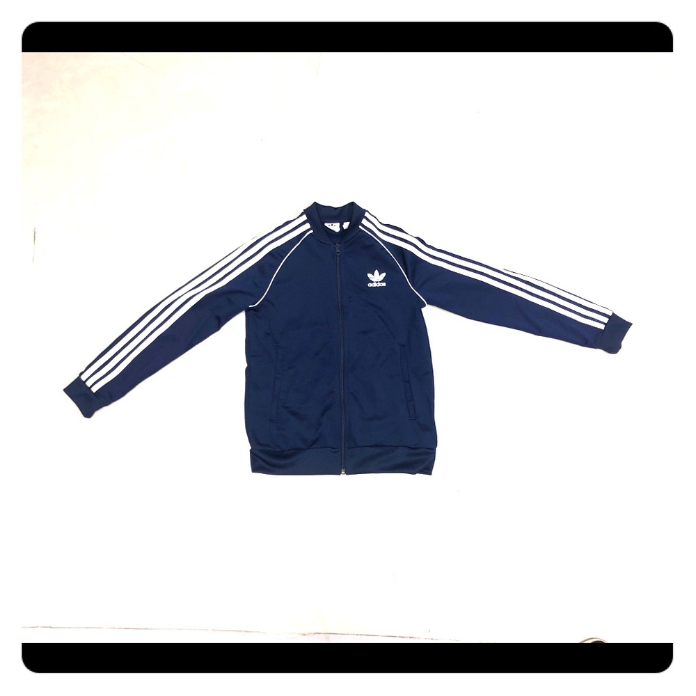 ADIDAS navy blue zip up sweater